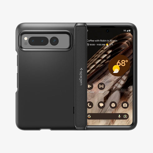 ACS05920 - Pixel Fold Series Case Slim Armor Pro in black showing the back